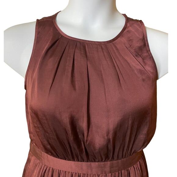 LOFT satin looking polyester dress gorgeous color party dress - women's 4 - Picture 3 of 8